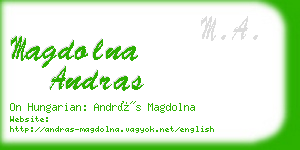 magdolna andras business card